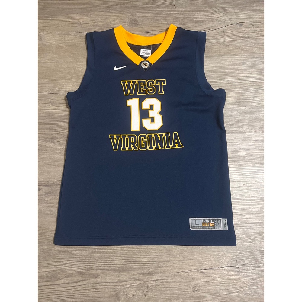 Nike Youth West Virginia Mountaineers Basketball Jersey #13 Size Large
